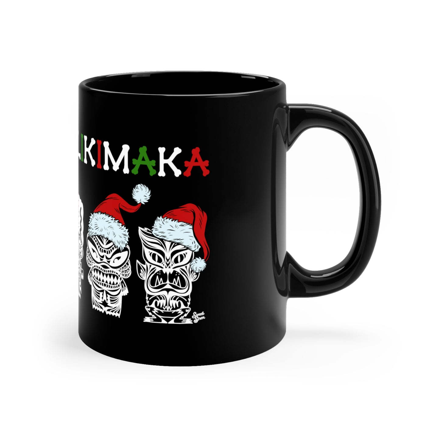 Tiki Monsters Mele Kalikimaka 11oz Black Mug