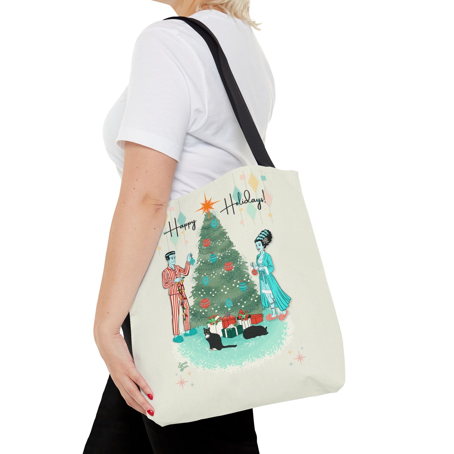 Retro Monsters Holiday - Tote Bag