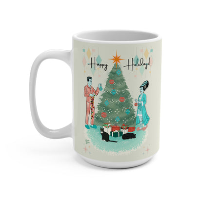 Retro Holiday Monsters - Mug 15oz