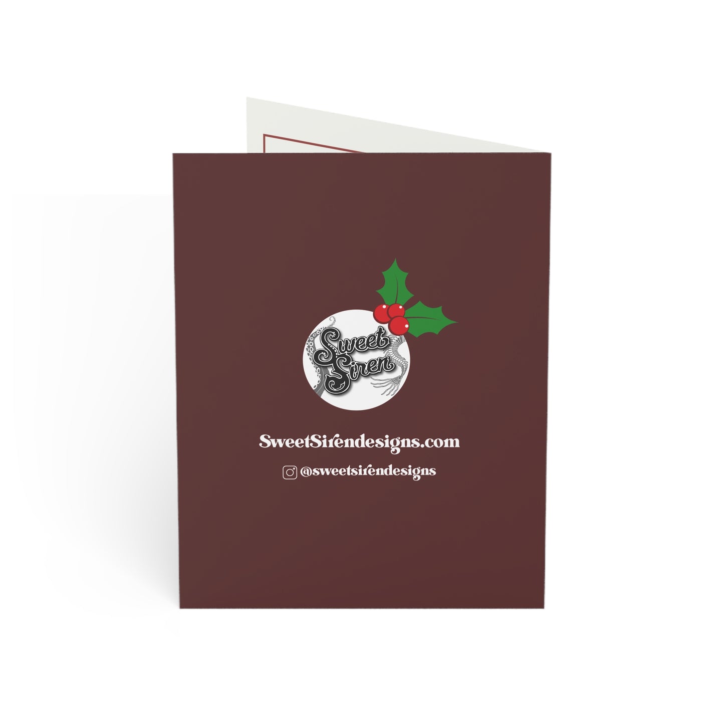 Hot Buttered Rum Season - Greeting Cards (1, 10, 30, and 50pcs) - Burgendy