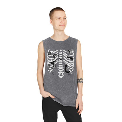 Deep Sea Ribcage - Unisex Stonewash Tank Top
