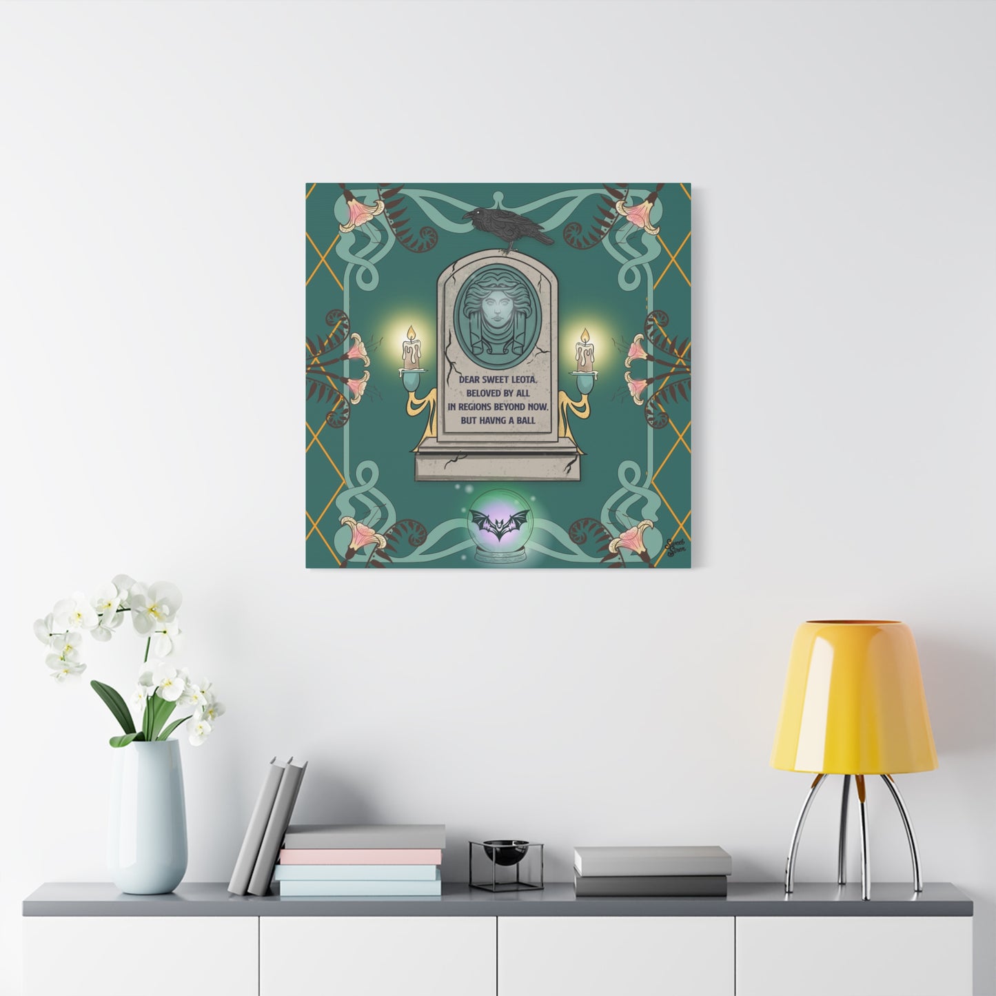 Sweet Leota -Gold Frame - Canvas Print