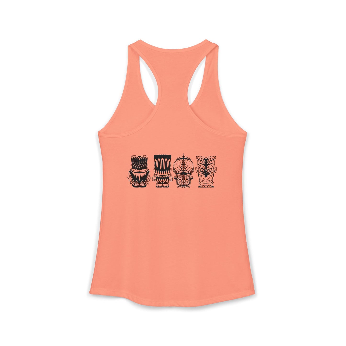 Tiki Monsters  - Front Back -  Women's Racerback Tank
