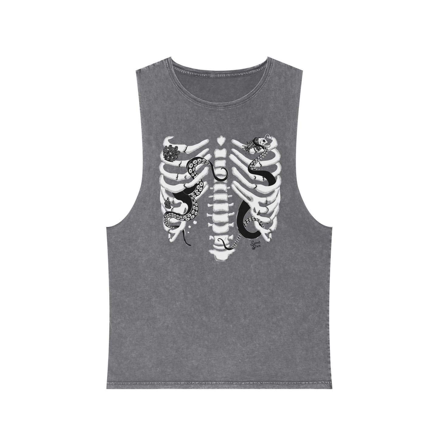 Deep Sea Ribcage - Unisex Stonewash Tank Top