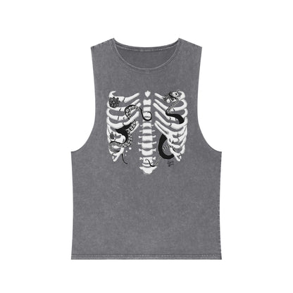 Deep Sea Ribcage - Unisex Stonewash Tank Top