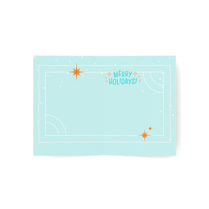 Retro Monsters Holiday  - Greeting Cards