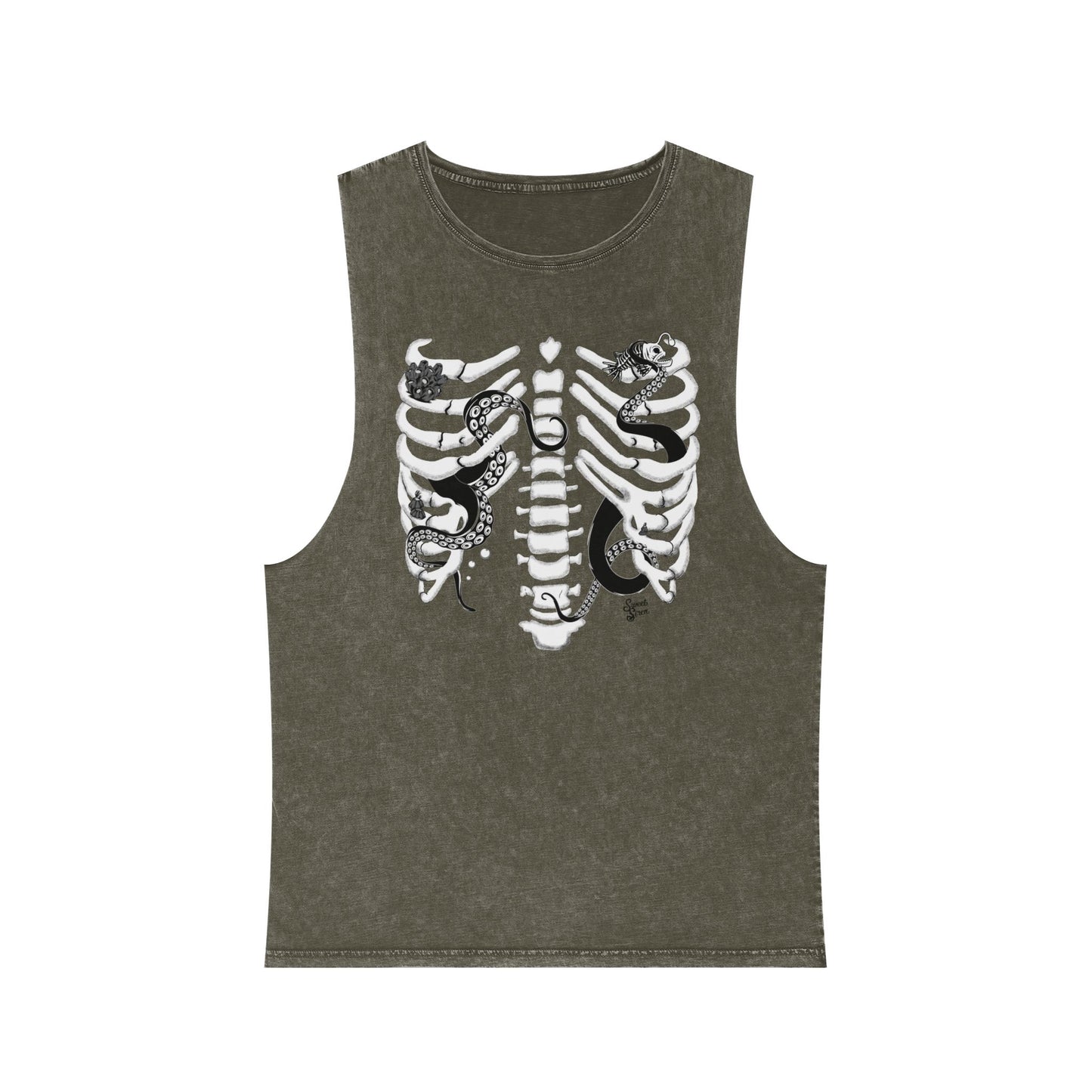 Deep Sea Ribcage - Unisex Stonewash Tank Top