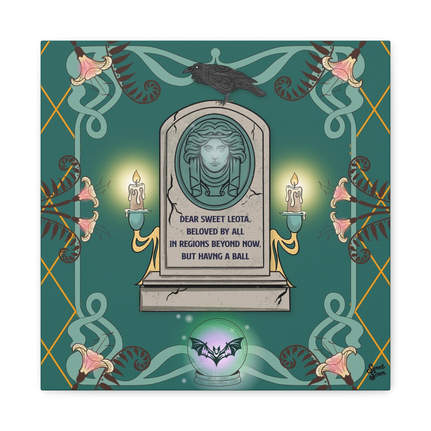 Sweet Leota -Gold Frame - Canvas Print