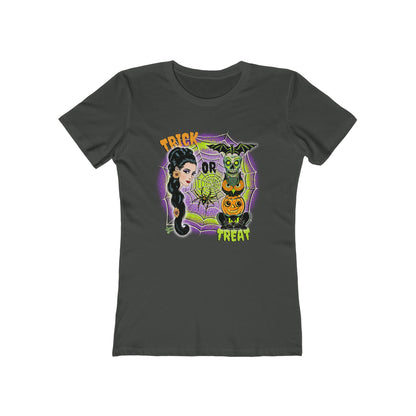 Retro Trick or Treat - The Boyfriend Tee for Women