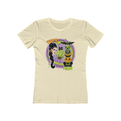 Retro Trick or Treat - The Boyfriend Tee for Women