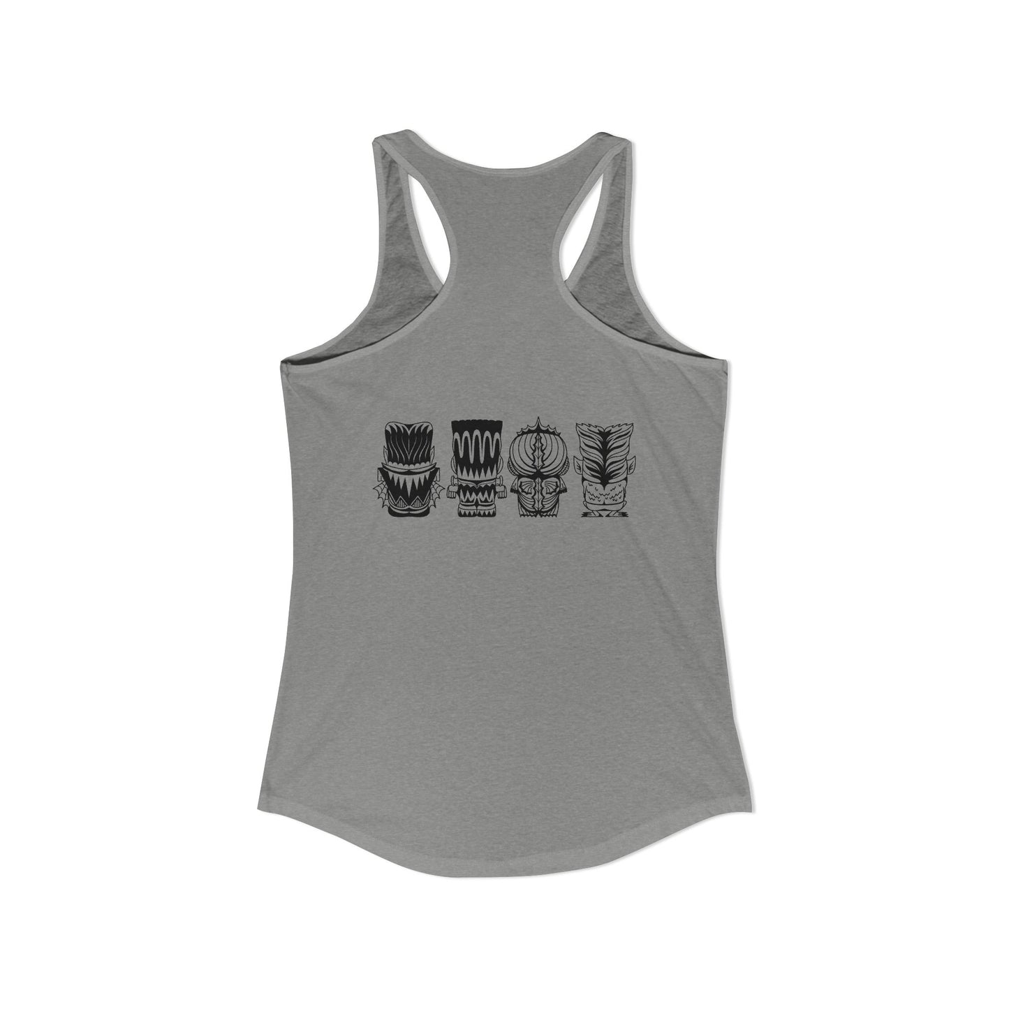 Tiki Monsters  - Front Back -  Women's Racerback Tank