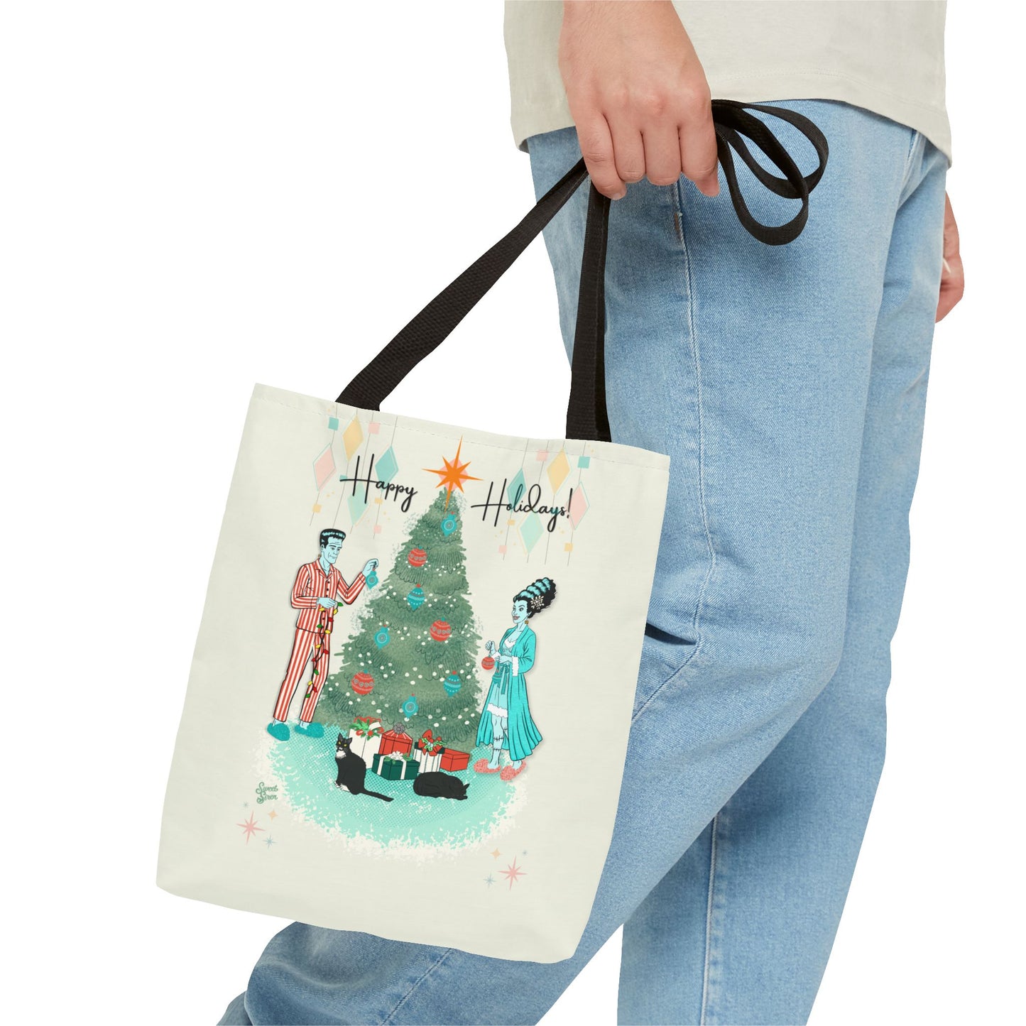Retro Monsters Holiday - Tote Bag