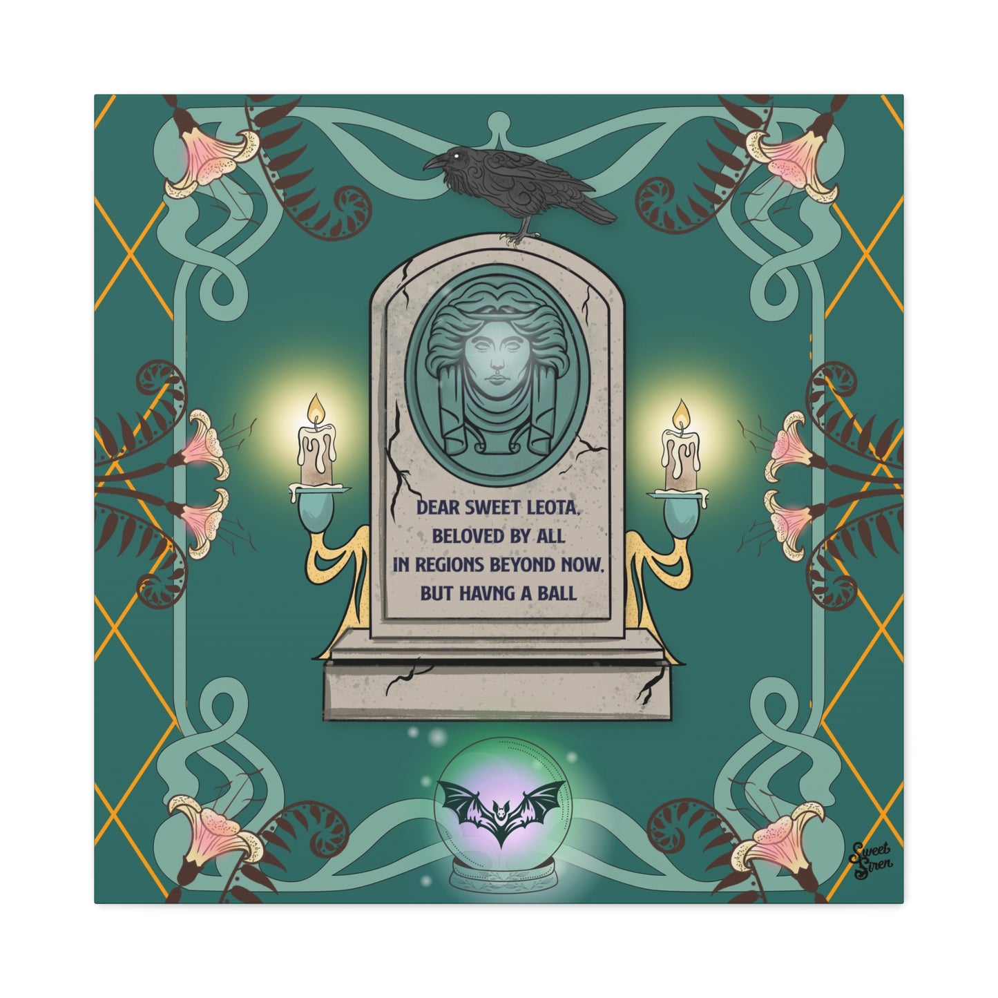 Sweet Leota -Gold Frame - Canvas Print
