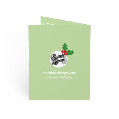 Hot Buttered Rum Season - Greeting Cards (1, 10, 30, and 50pcs) - Light Olive Green
