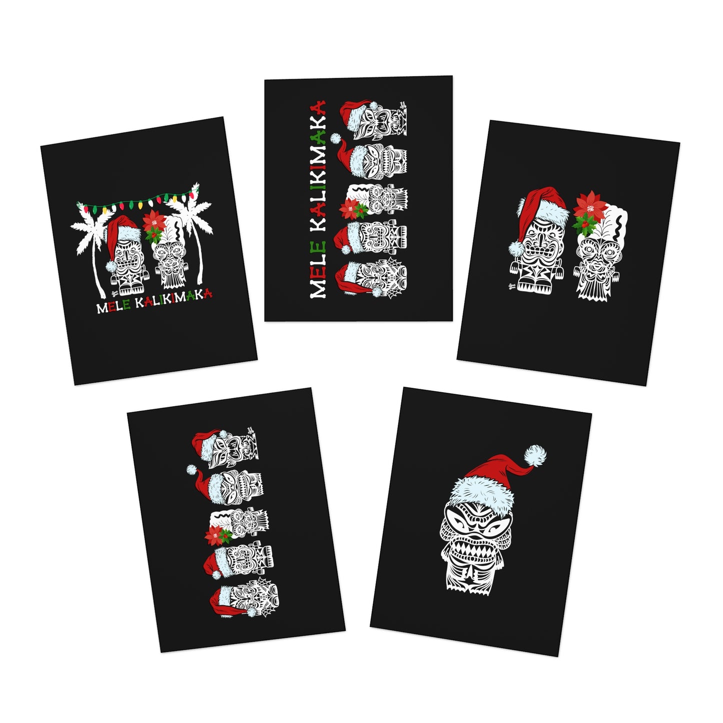 Tiki Monsters Aloha Holiday -  Greeting Cards (5-Pack)