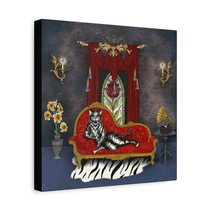 Haunted Tiger Lady side 2 - Canvas Print