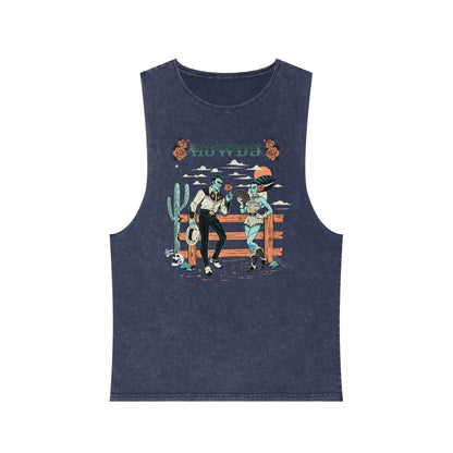 Howdy Monsters - Unisex Stonewash Tank Top