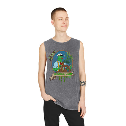All Aboard Creature Cruises - Unisex Stonewash Tank Top