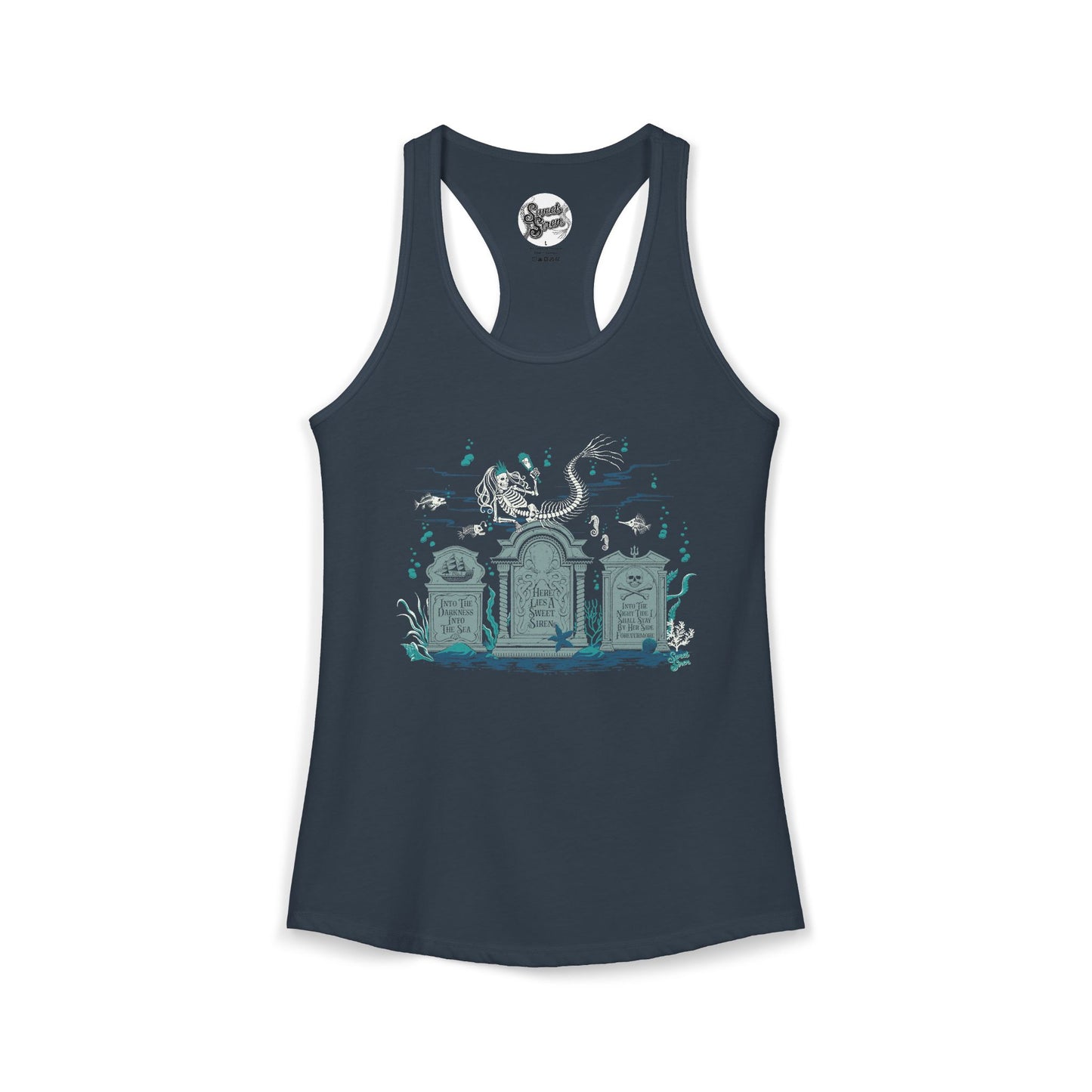 Skeleton Mermaid Graveyard - Women's Racerback Tank