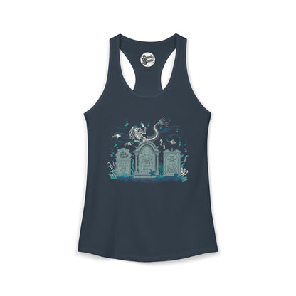 Skeleton Mermaid Graveyard - Women's Racerback Tank