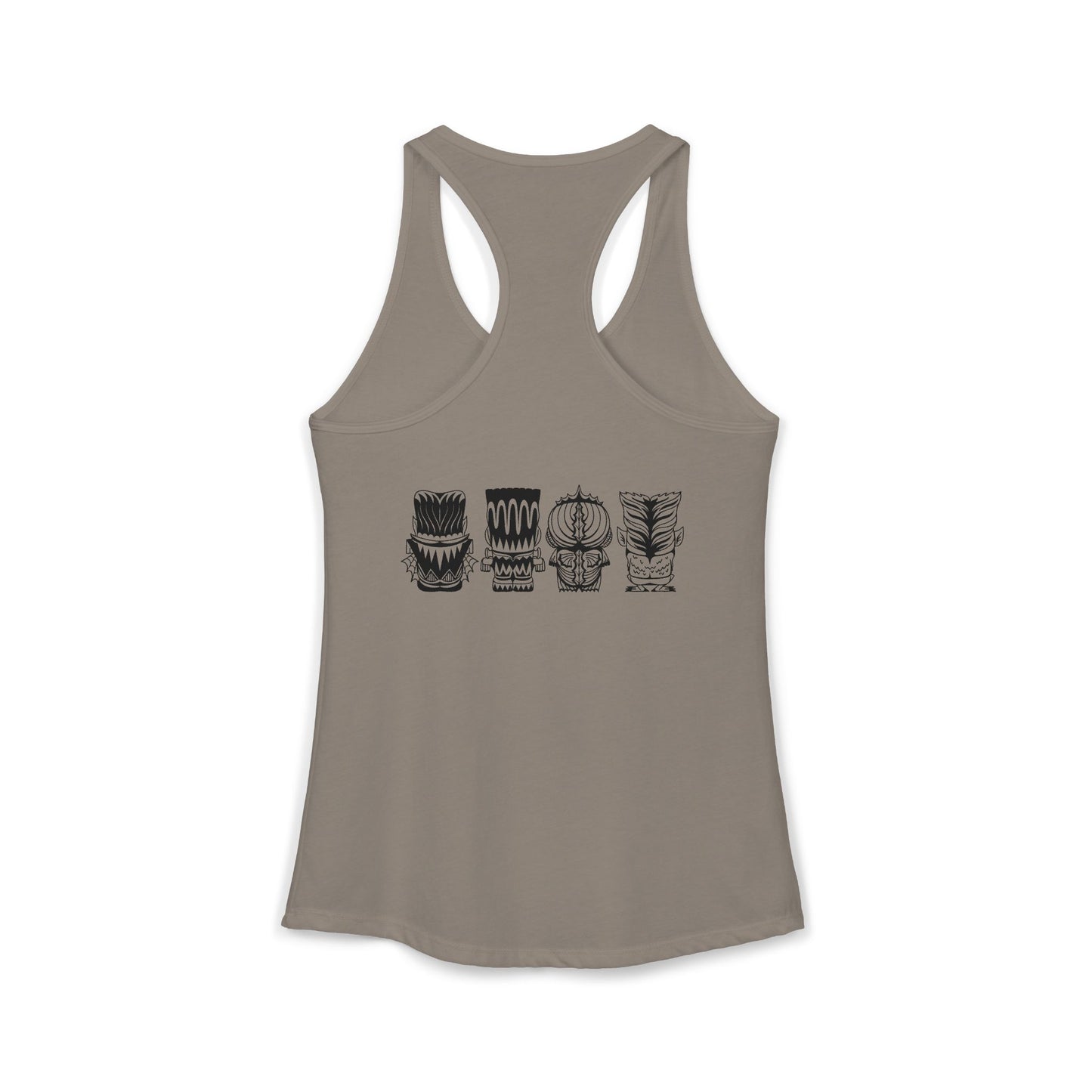 Tiki Monsters  - Front Back -  Women's Racerback Tank