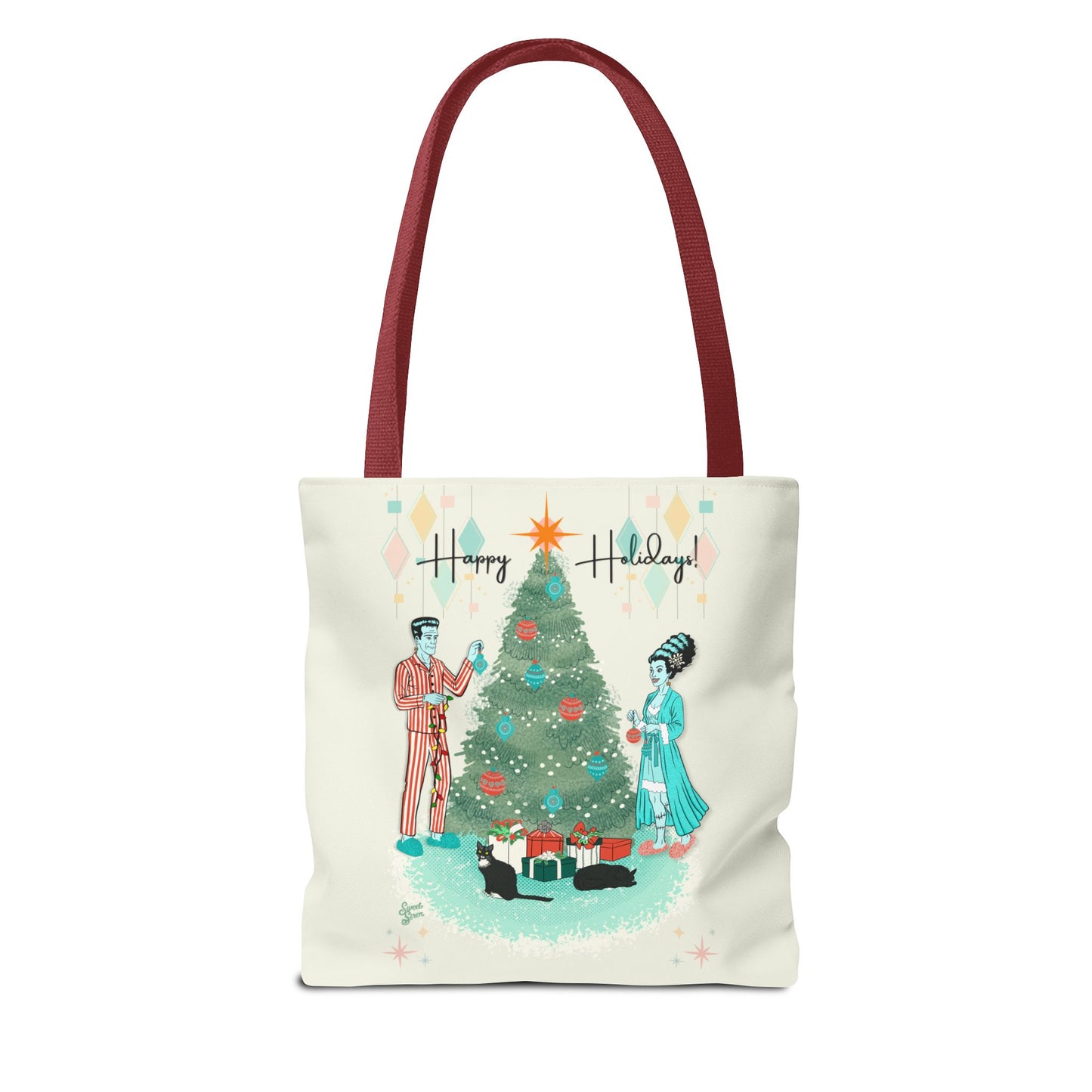 Retro Monsters Holiday - Tote Bag