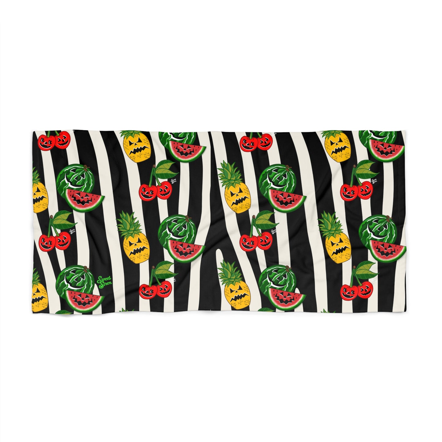 SummerWeen New Striped All Over Print - Beach Towel