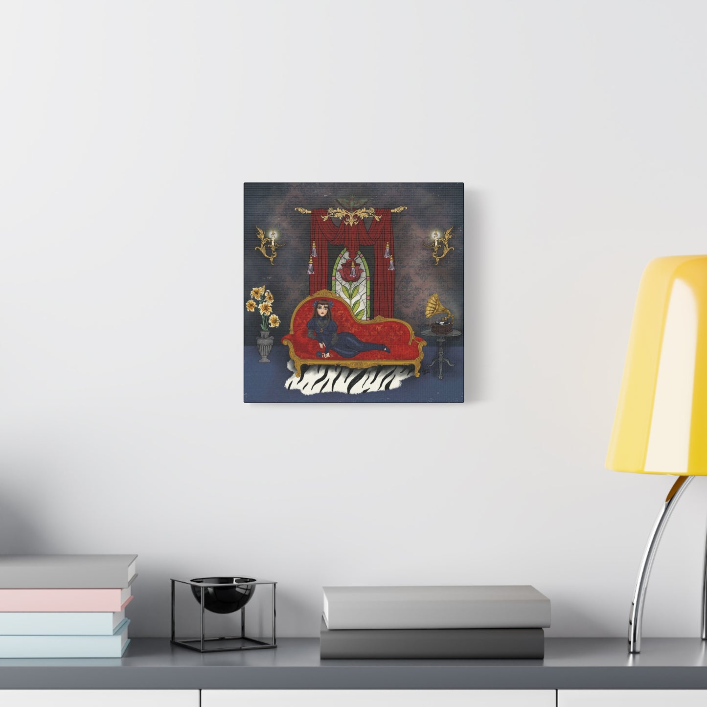 Haunted Tiger Lady side 1 - Canvas Print
