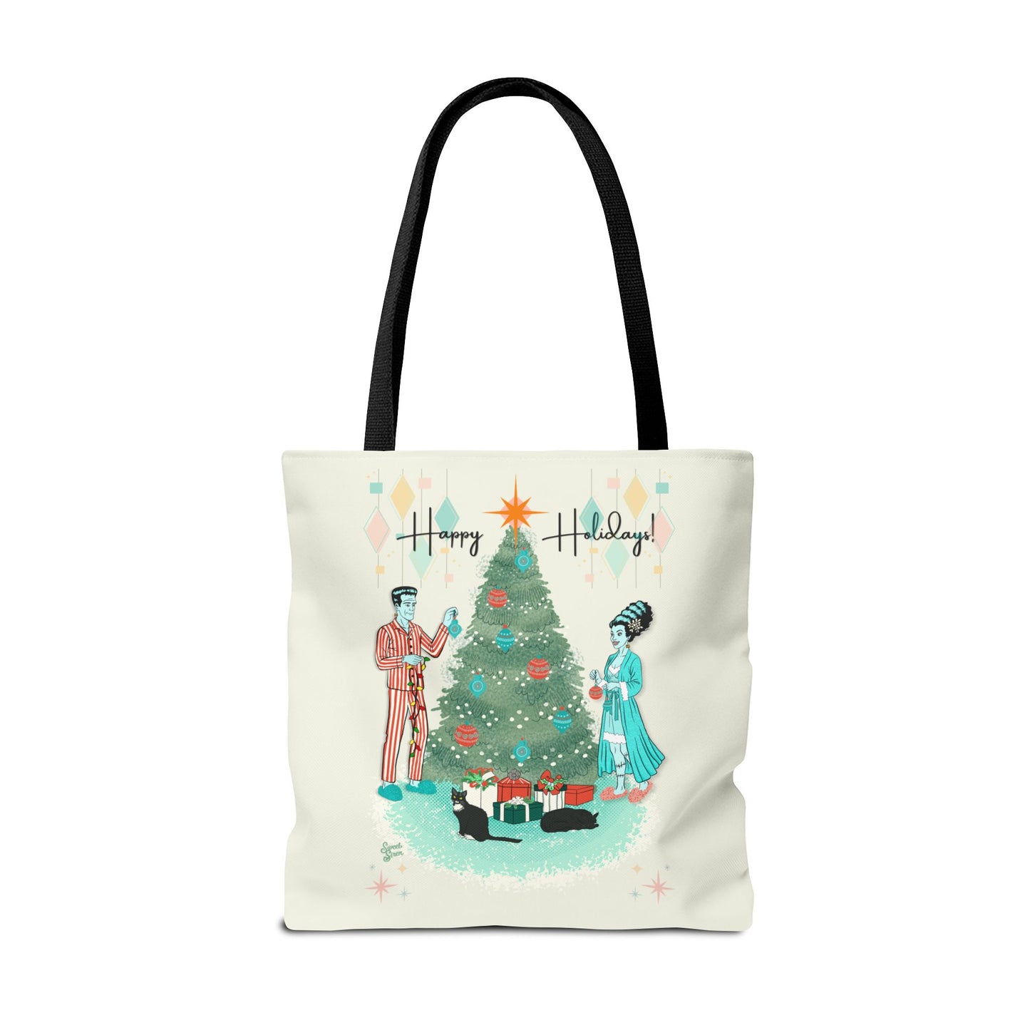 Retro Monsters Holiday - Tote Bag