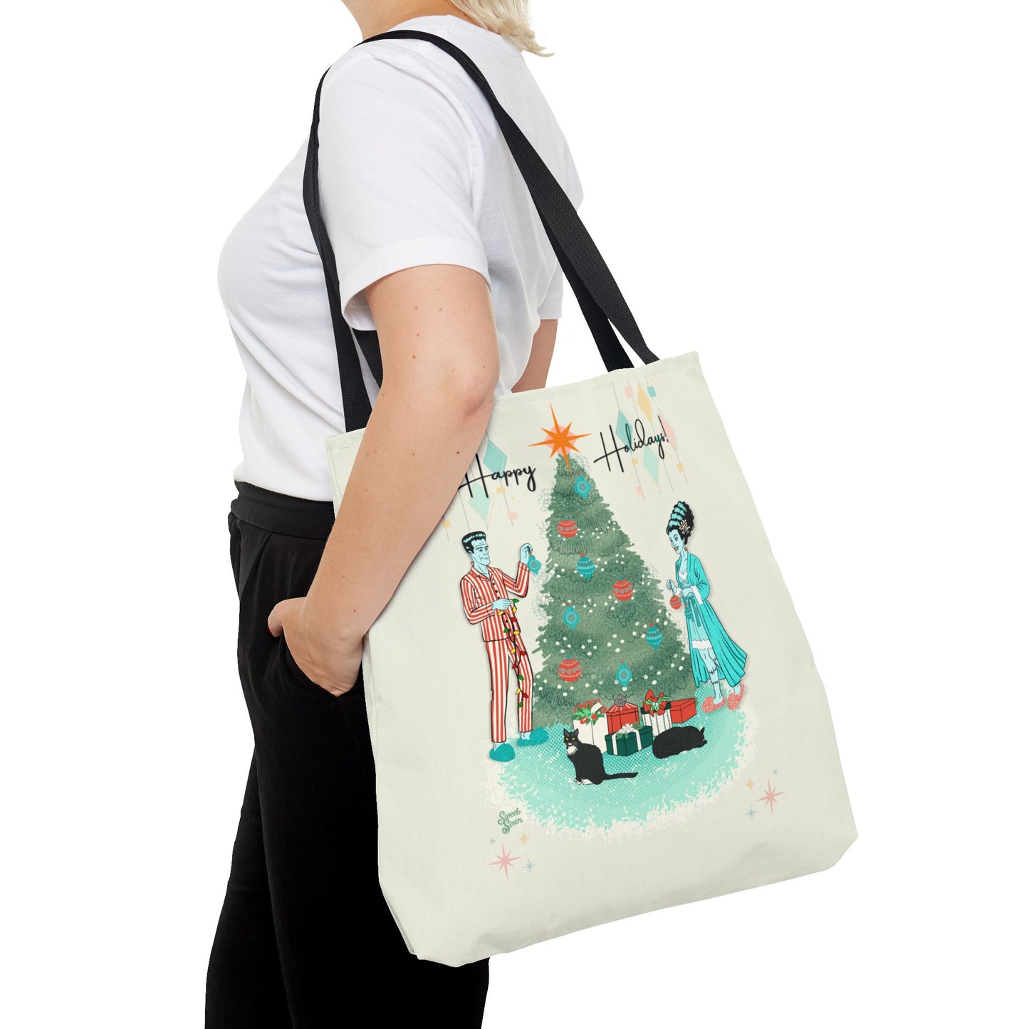Retro Monsters Holiday - Tote Bag