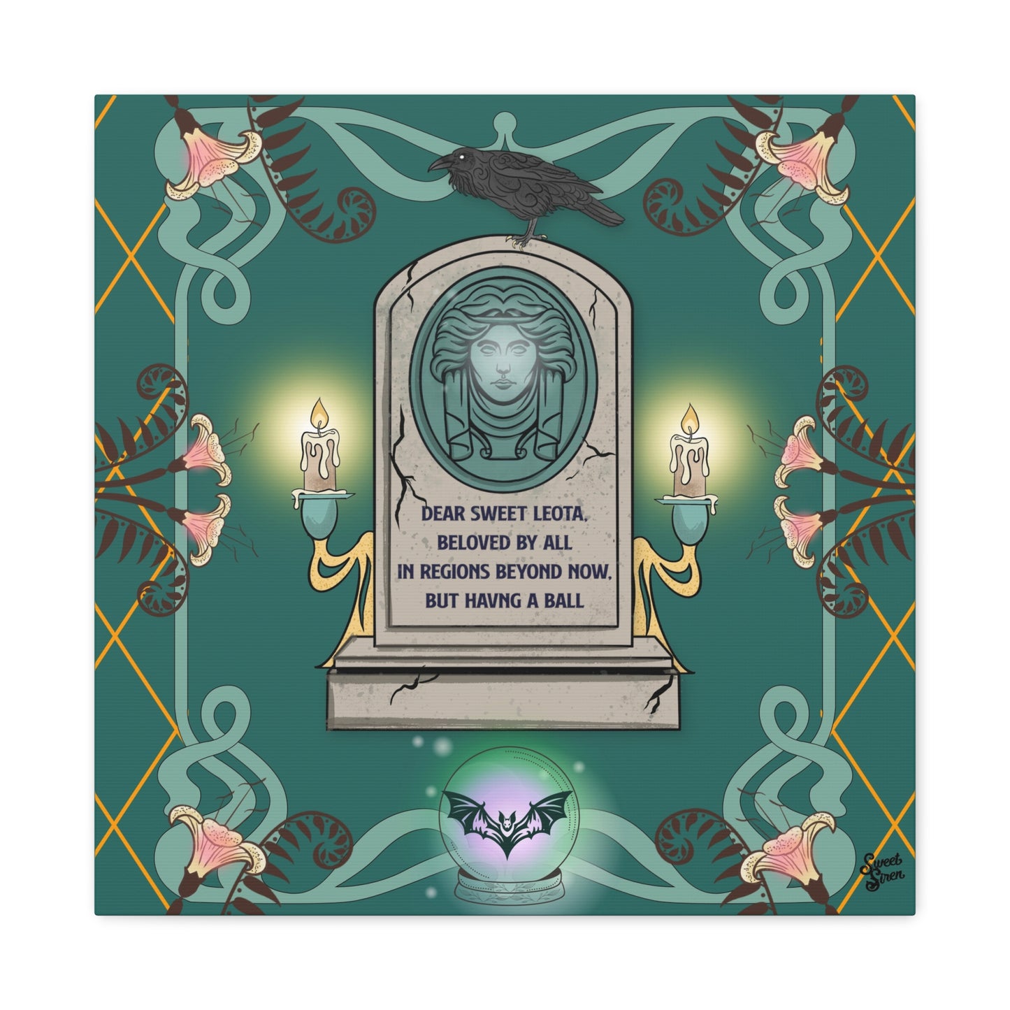 Sweet Leota -Gold Frame - Canvas Print