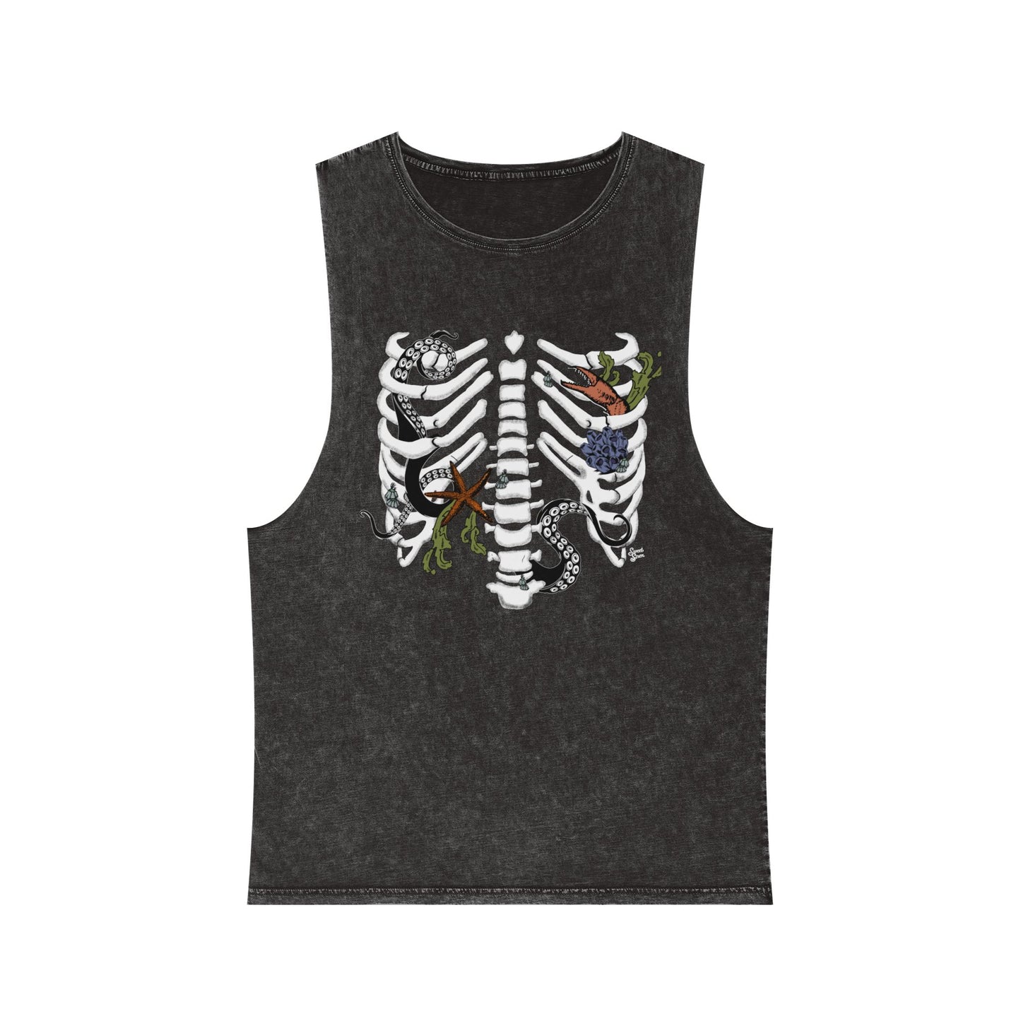 Pirate Ribcage - Unisex Stonewash Tank Top
