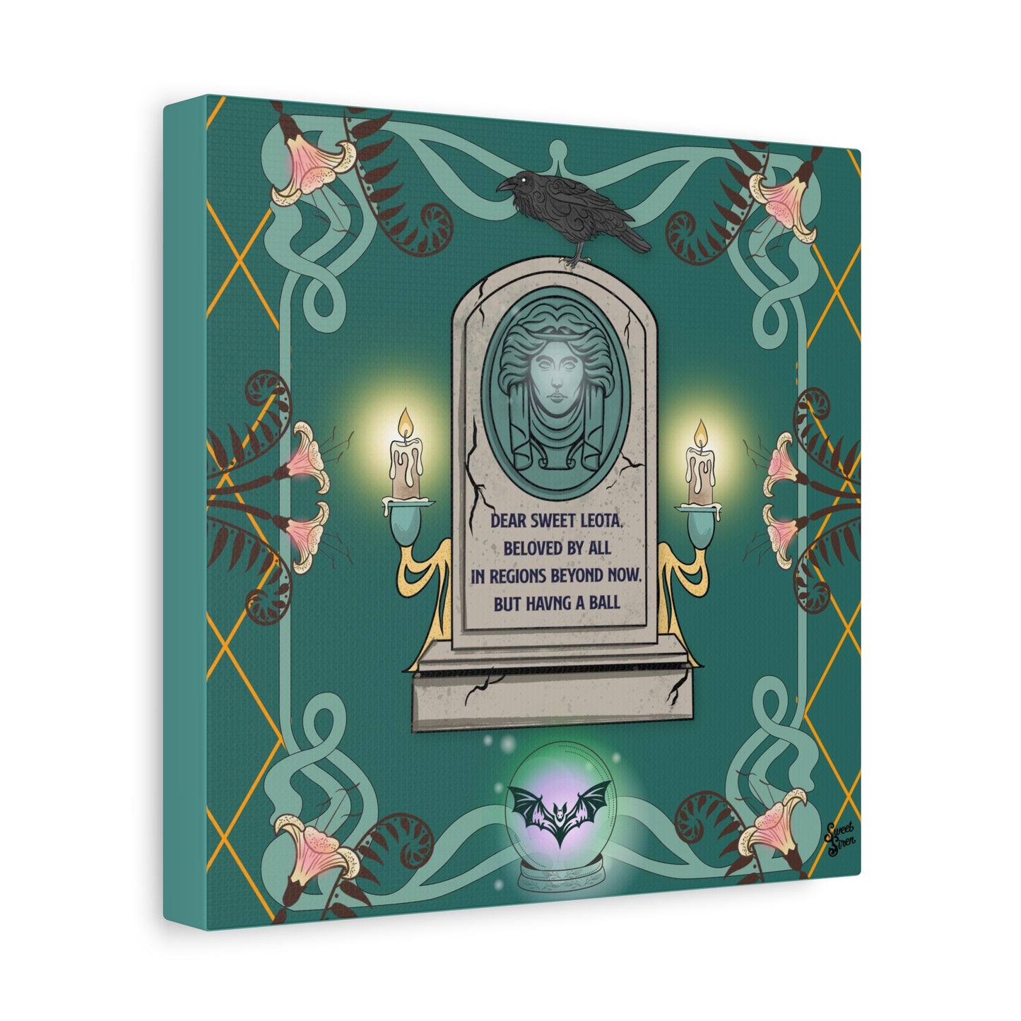 Sweet Leota -Gold Frame - Canvas Print