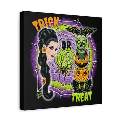 Retro Trick or Treat - Canvas Print
