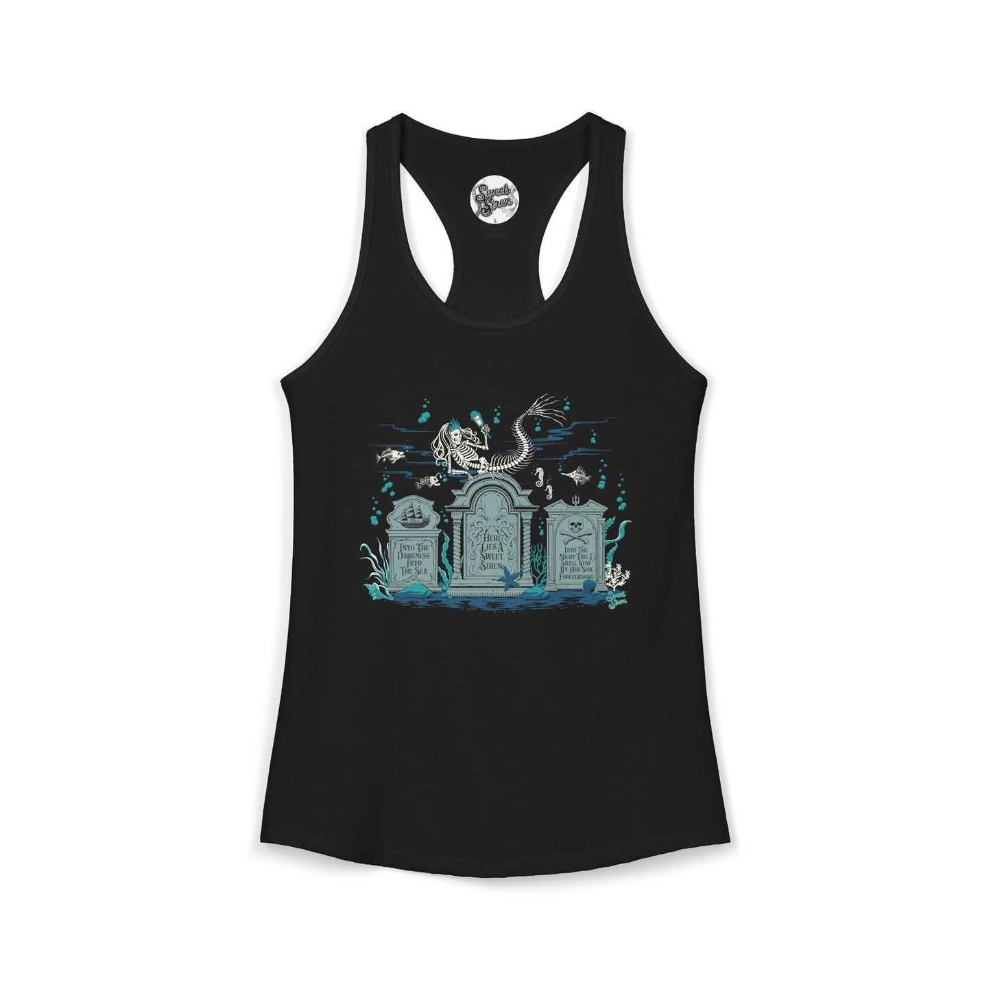 Skeleton Mermaid Graveyard - Women's Racerback Tank