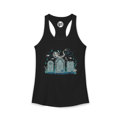Skeleton Mermaid Graveyard - Women's Racerback Tank