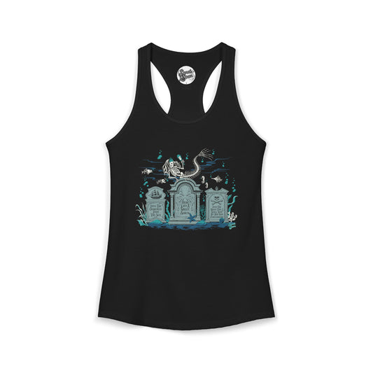 Skeleton Mermaid Graveyard - Women's Racerback Tank