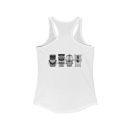 Tiki Monsters  - Front Back -  Women's Racerback Tank