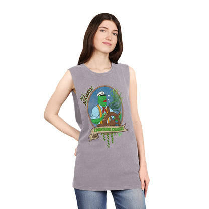 All Aboard Creature Cruises - Unisex Stonewash Tank Top