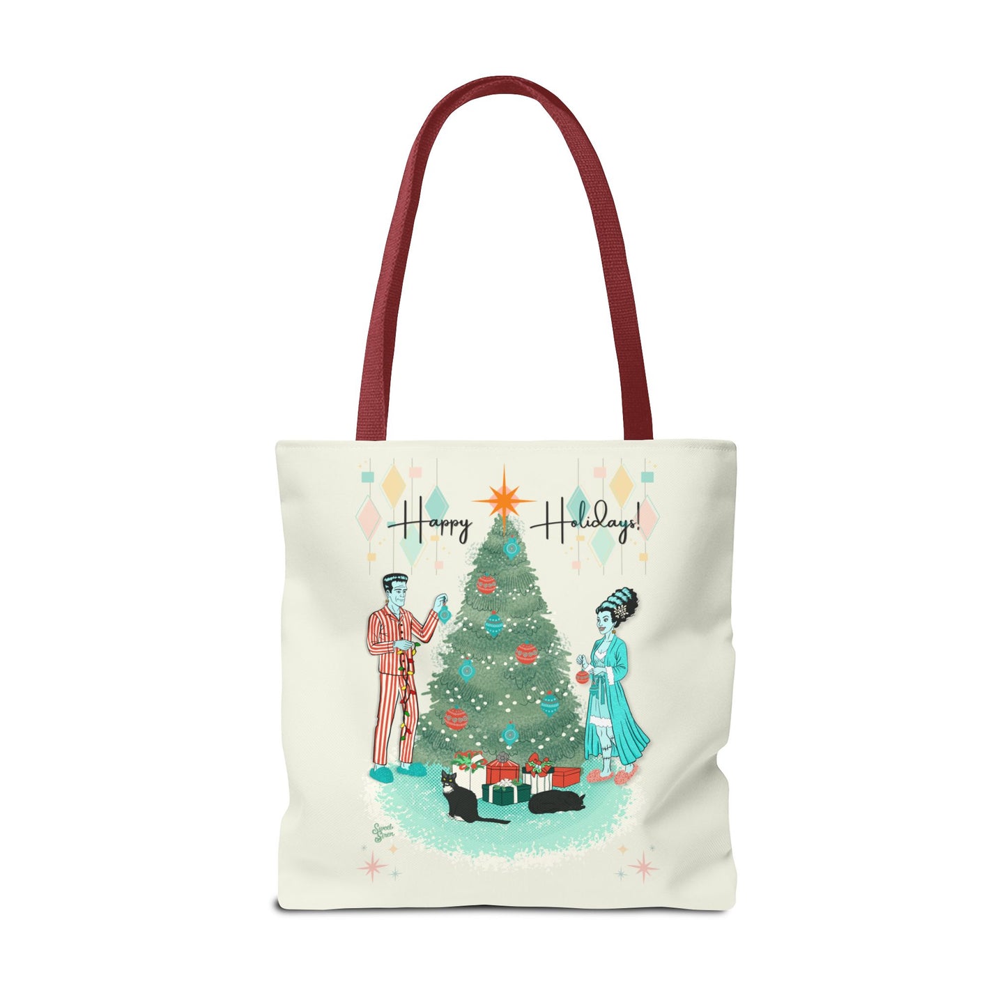 Retro Monsters Holiday - Tote Bag