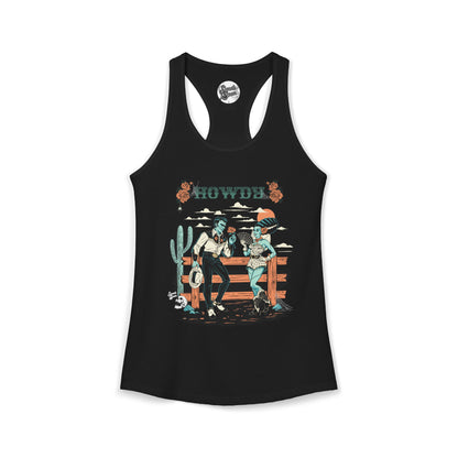 Howdy Western Monsters - Women's Racerback Tank