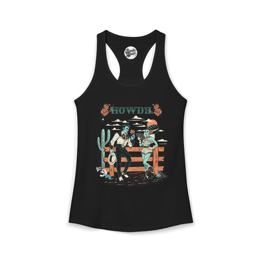 Howdy Western Monsters - Women's Racerback Tank