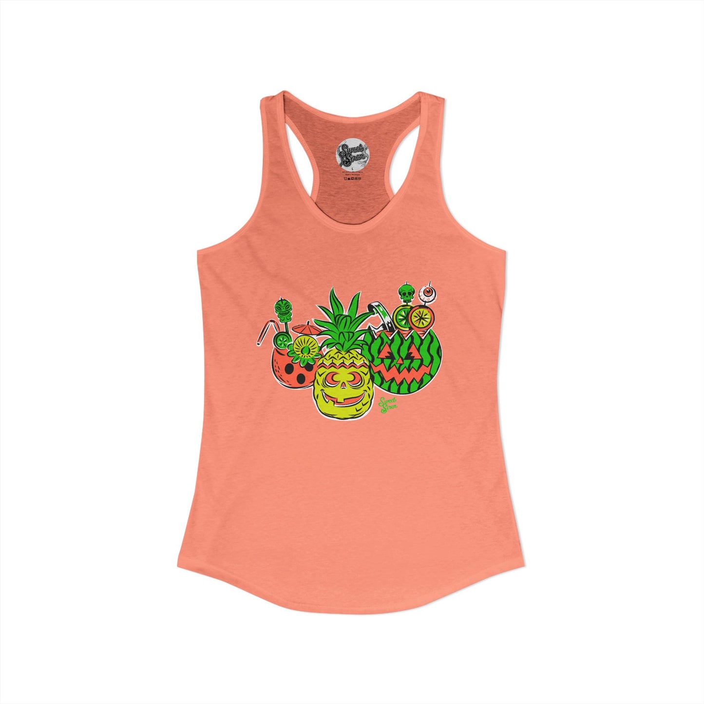 Summerween Tiki Drinks - Women's Racerback Tank