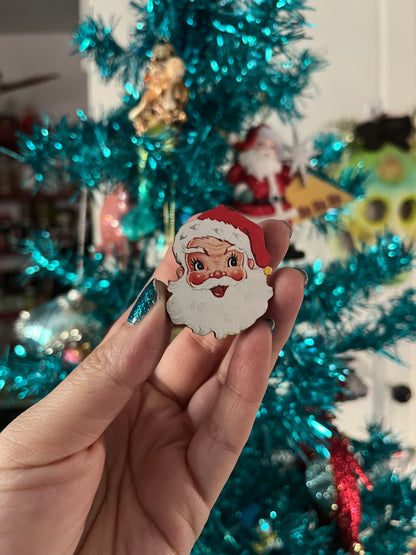 Vintage Santa - Single Wooden Pin