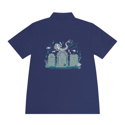 Skeleton Mermaid Graveyard  -  Men's Sport Polo Shirt