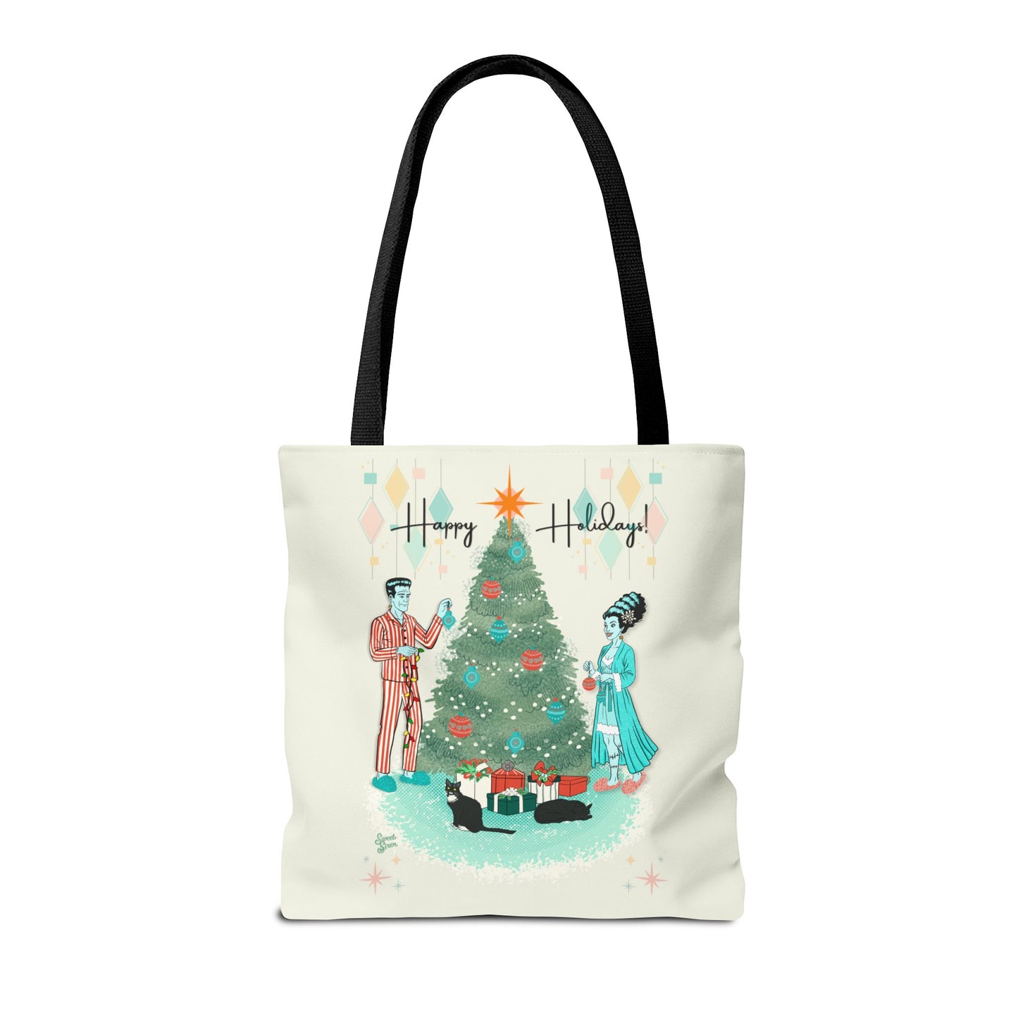 Retro Monsters Holiday - Tote Bag