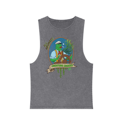 All Aboard Creature Cruises - Unisex Stonewash Tank Top