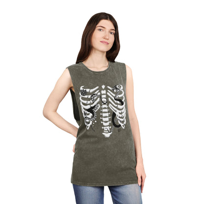 Deep Sea Ribcage - Unisex Stonewash Tank Top