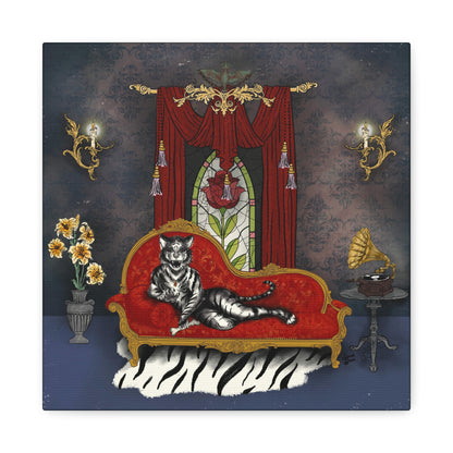 Haunted Tiger Lady side 2 - Canvas Print