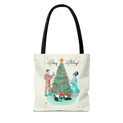 Retro Monsters Holiday - Tote Bag